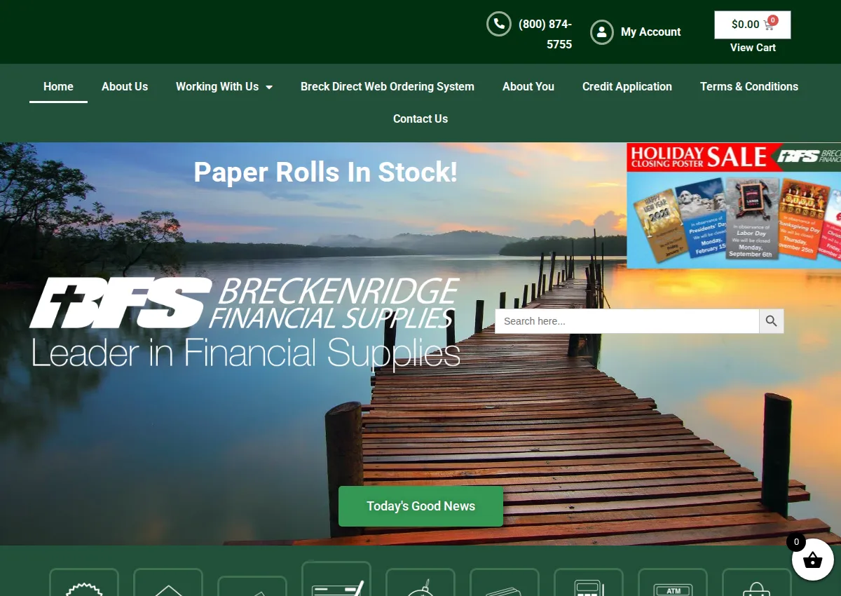 Store homepage