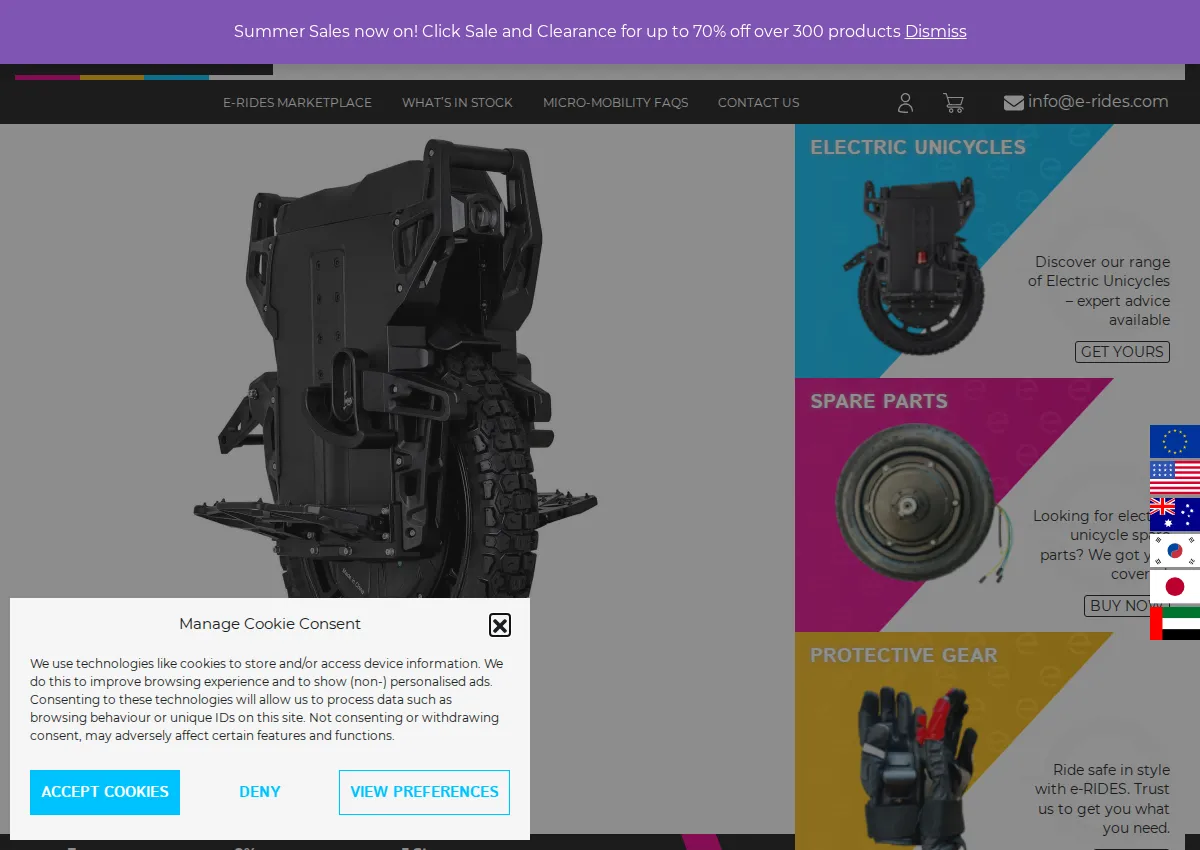 Store homepage