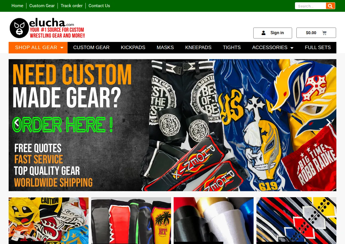 Store homepage