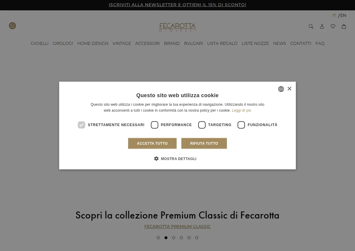 Store homepage