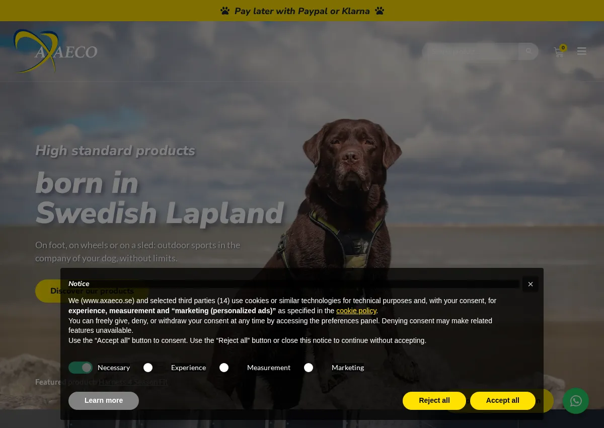 Store homepage