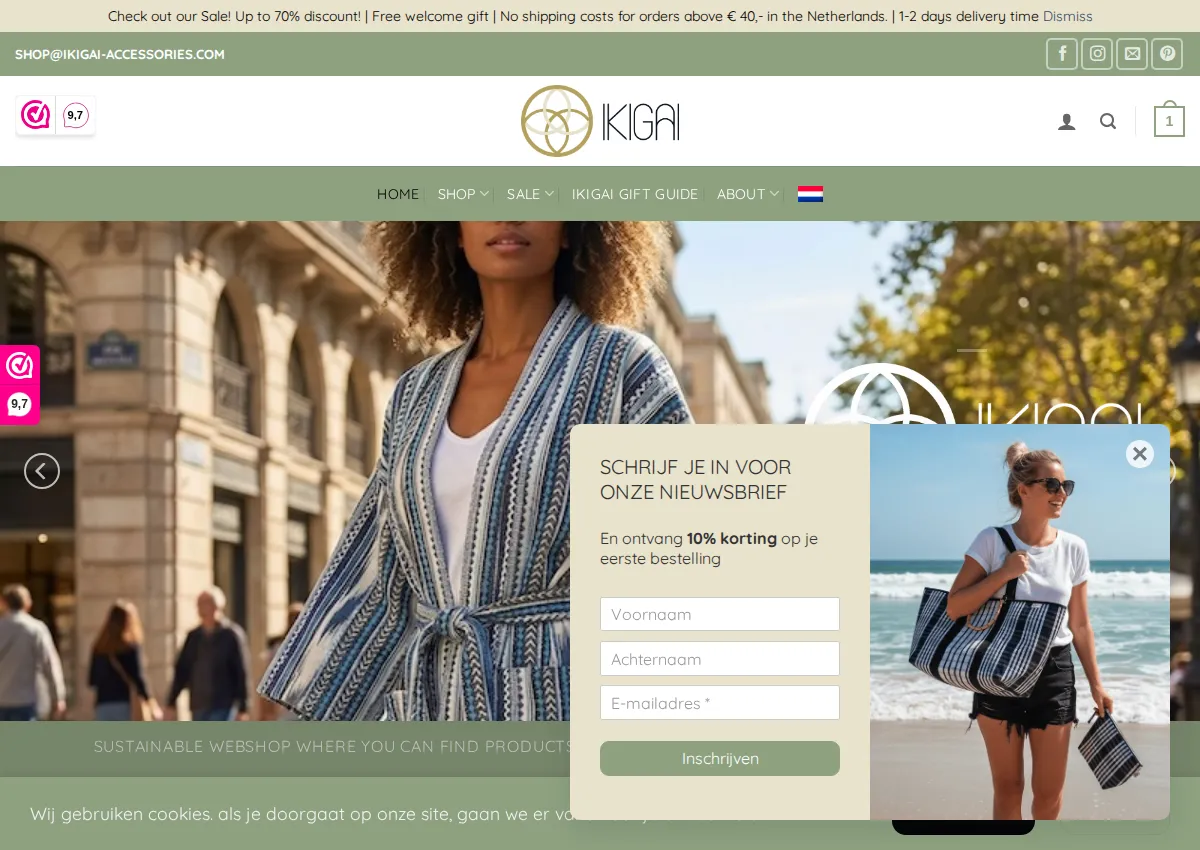 Store homepage