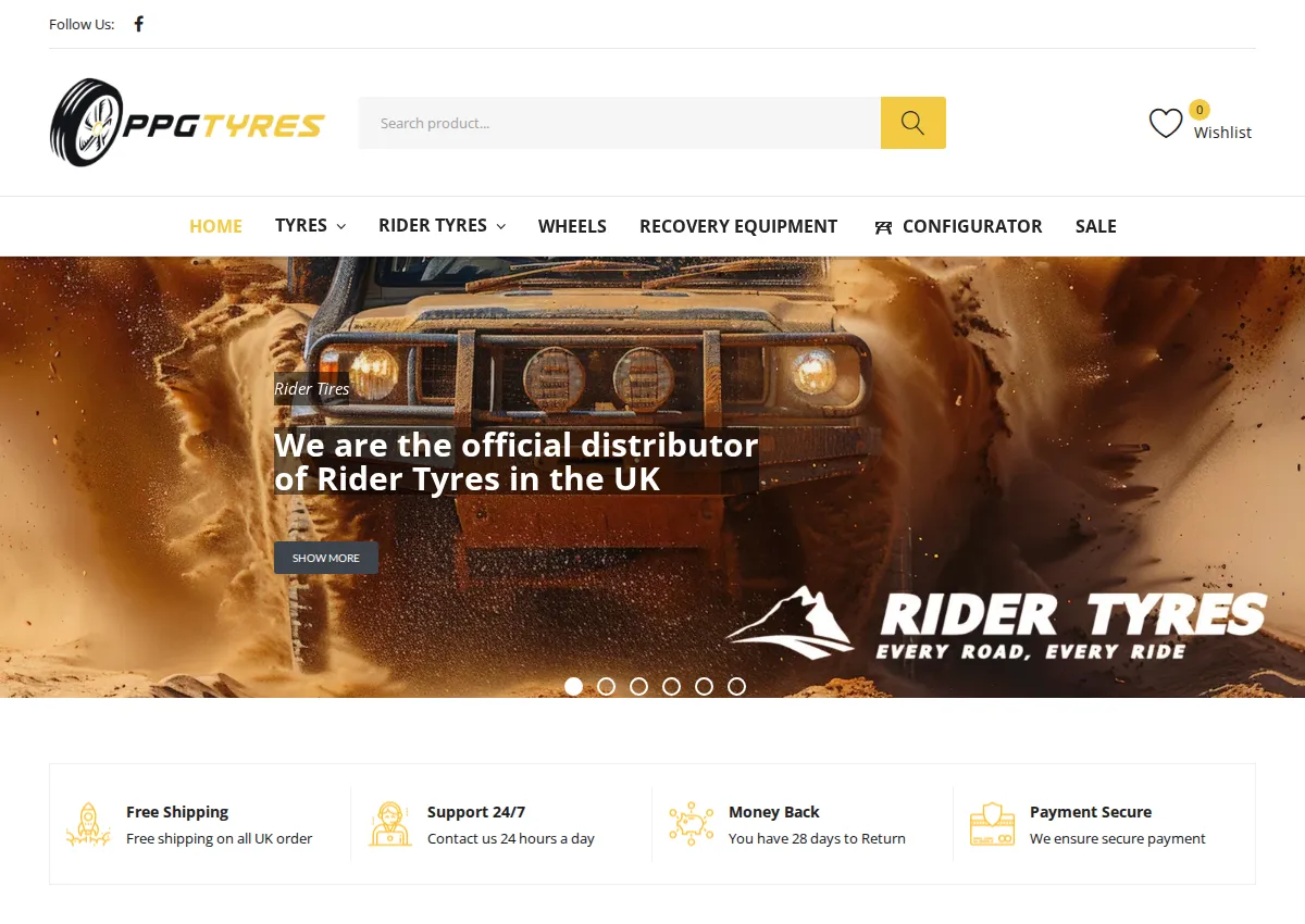 Store homepage