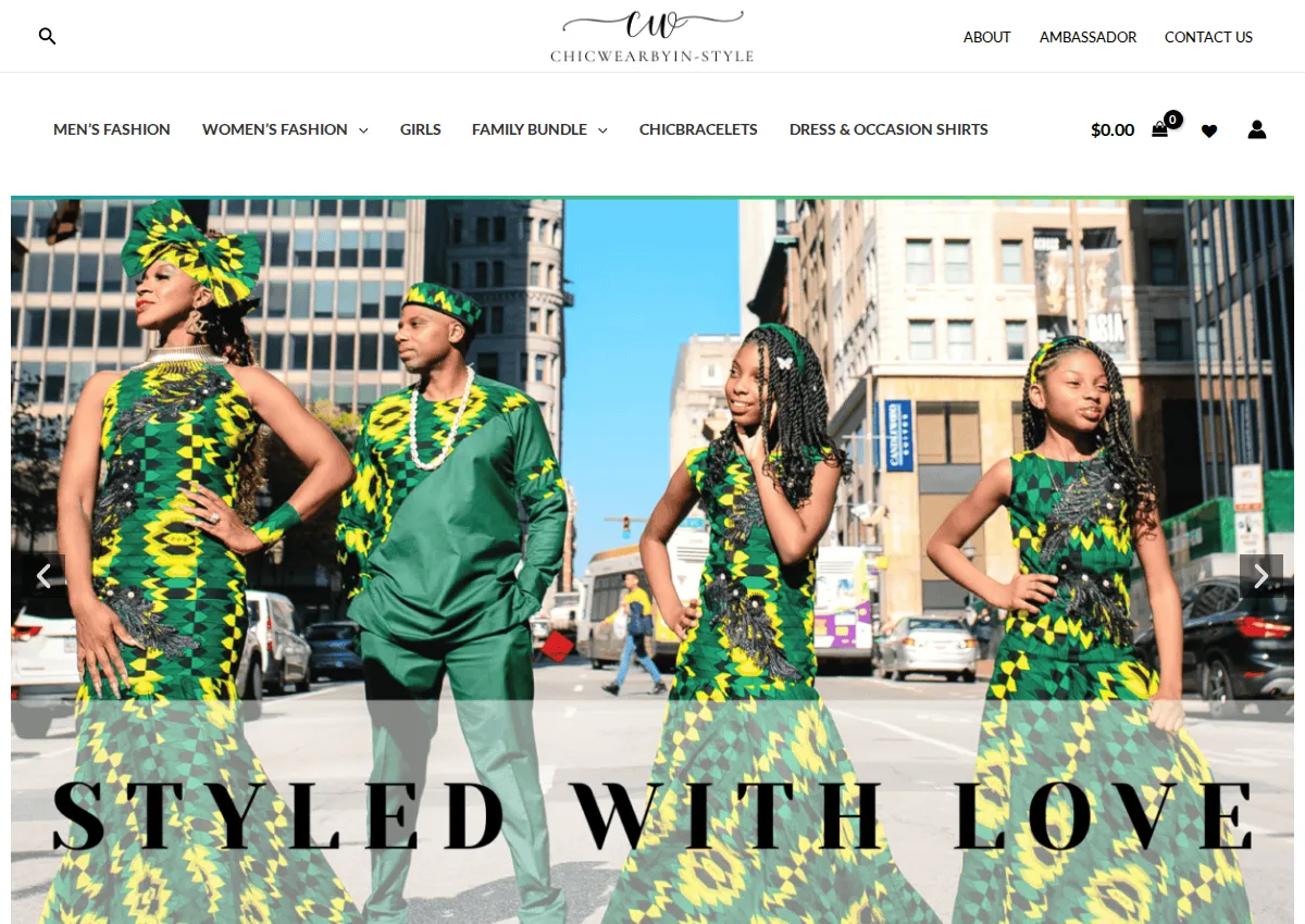 Store homepage