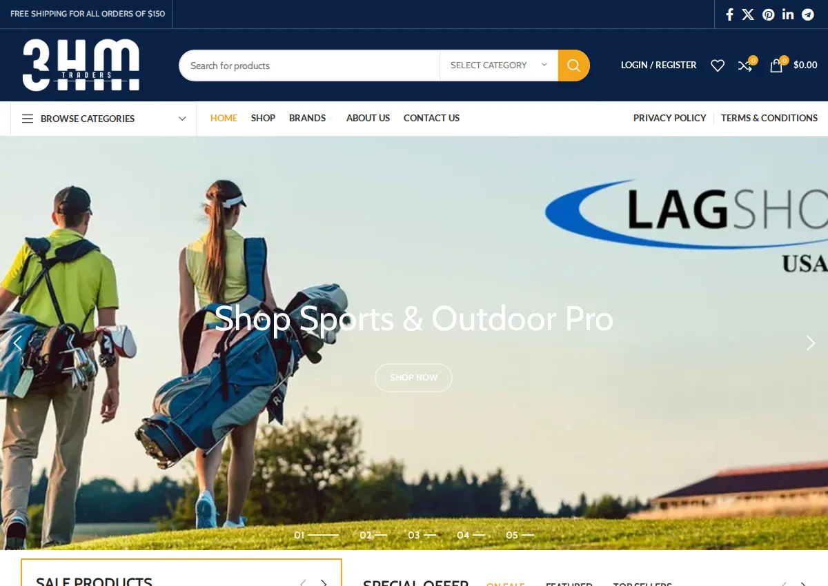 Store homepage