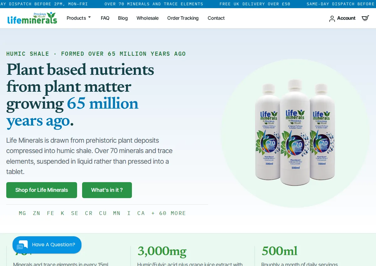 Store homepage