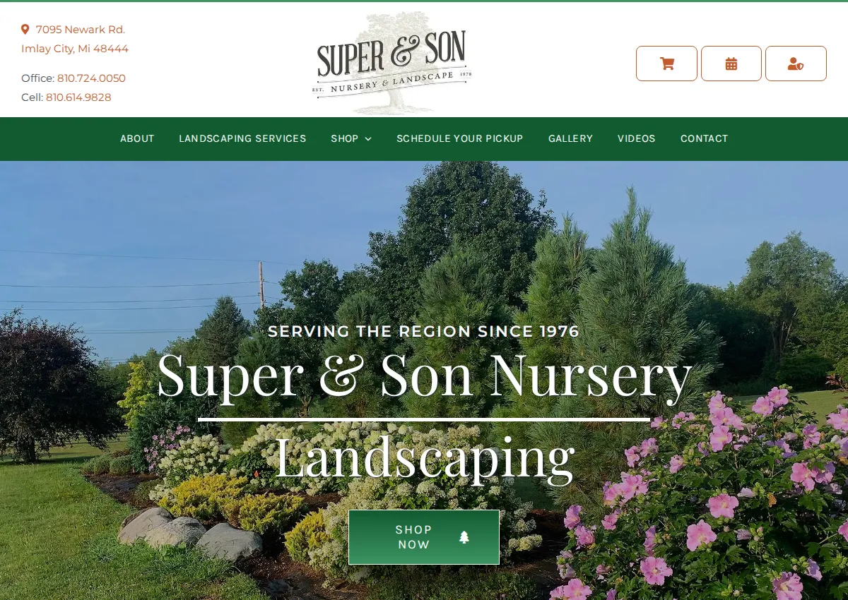 Store homepage