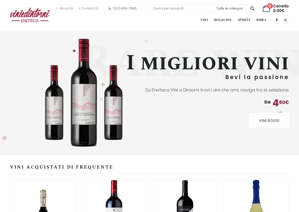 Store homepage