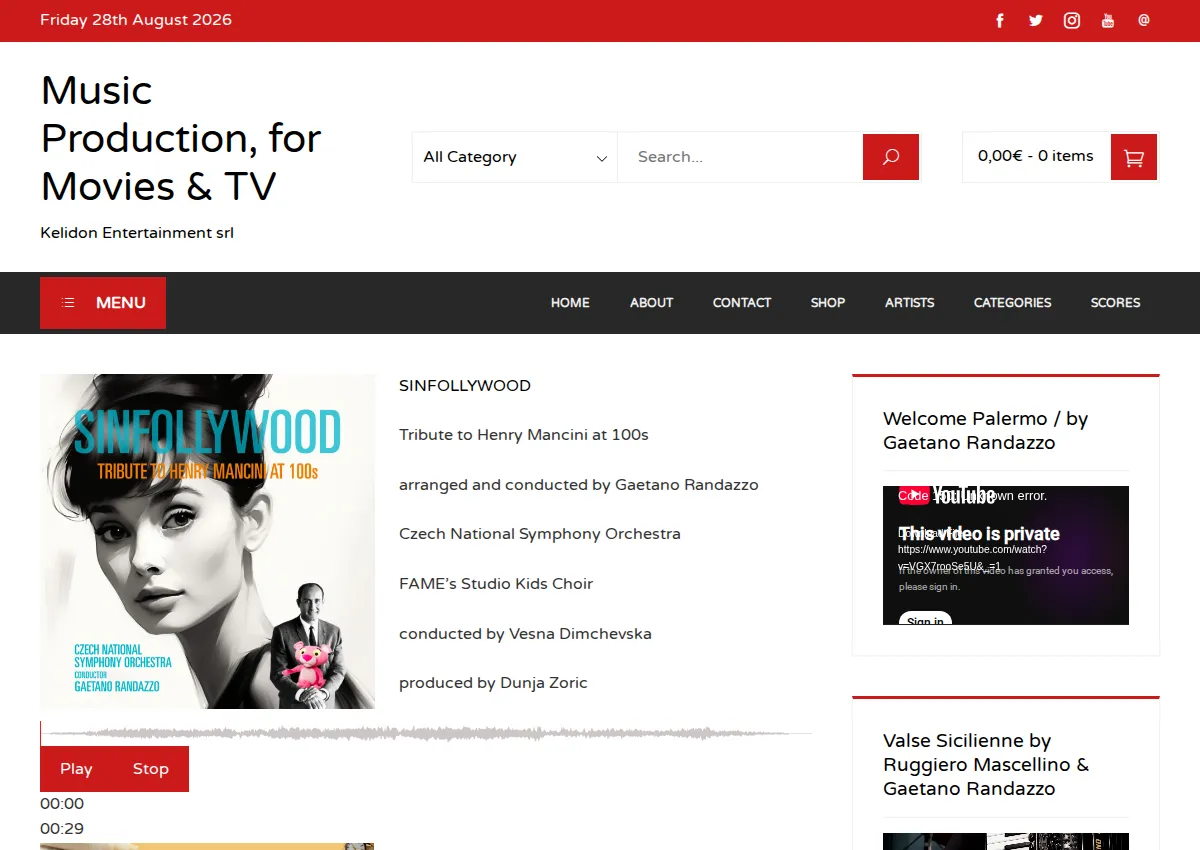 Store homepage