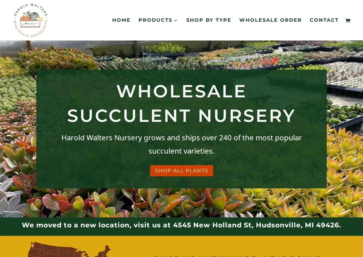 Store homepage