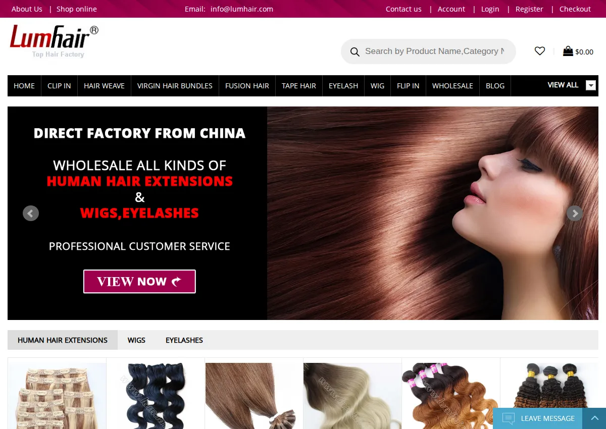 Store homepage