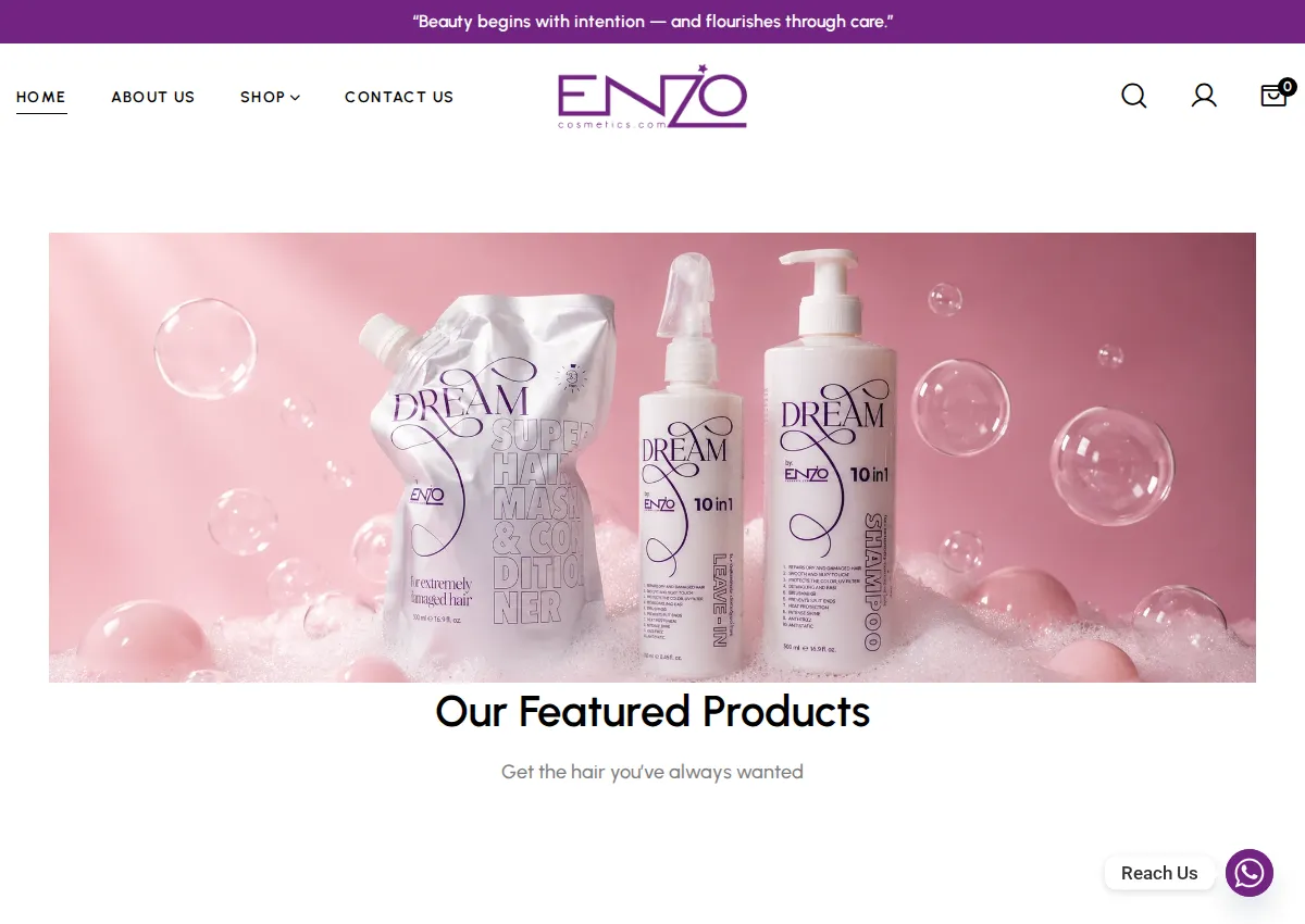 Store homepage