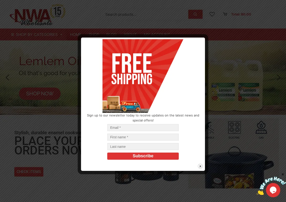Store homepage