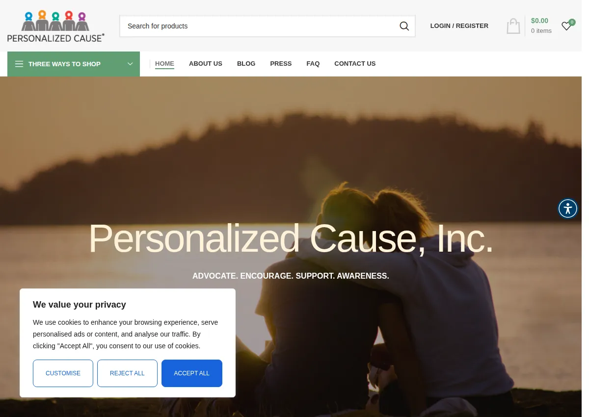 Store homepage