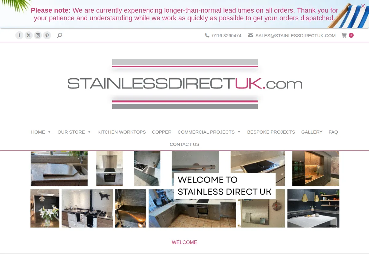 Store homepage