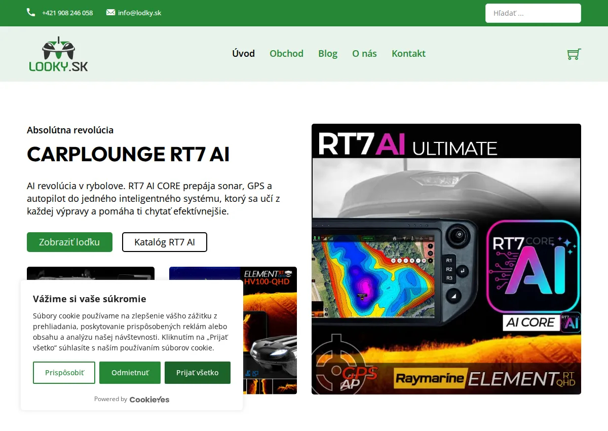 Store homepage
