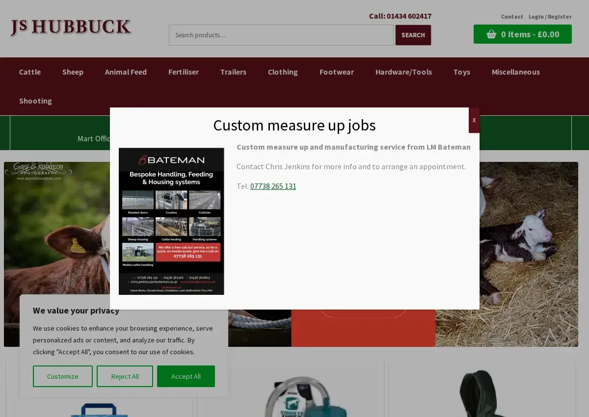 Store homepage