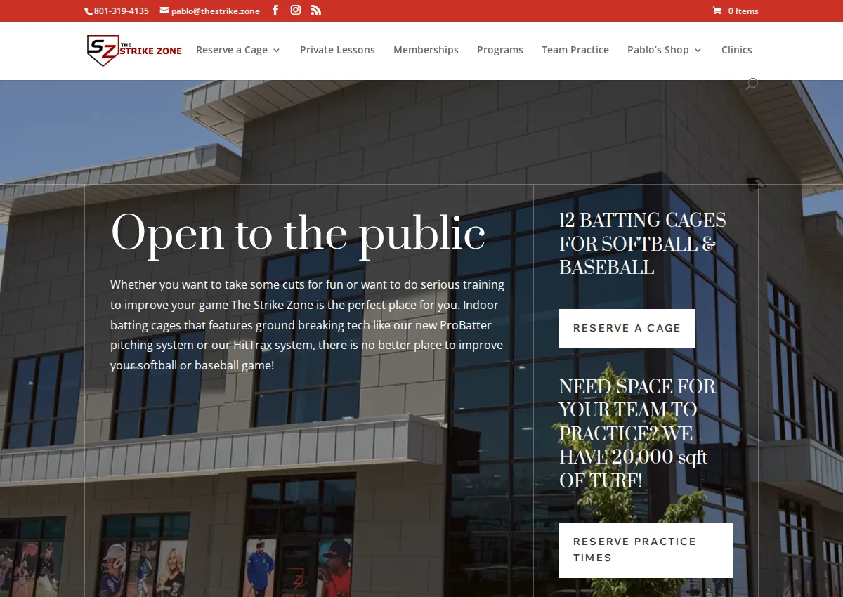 Store homepage