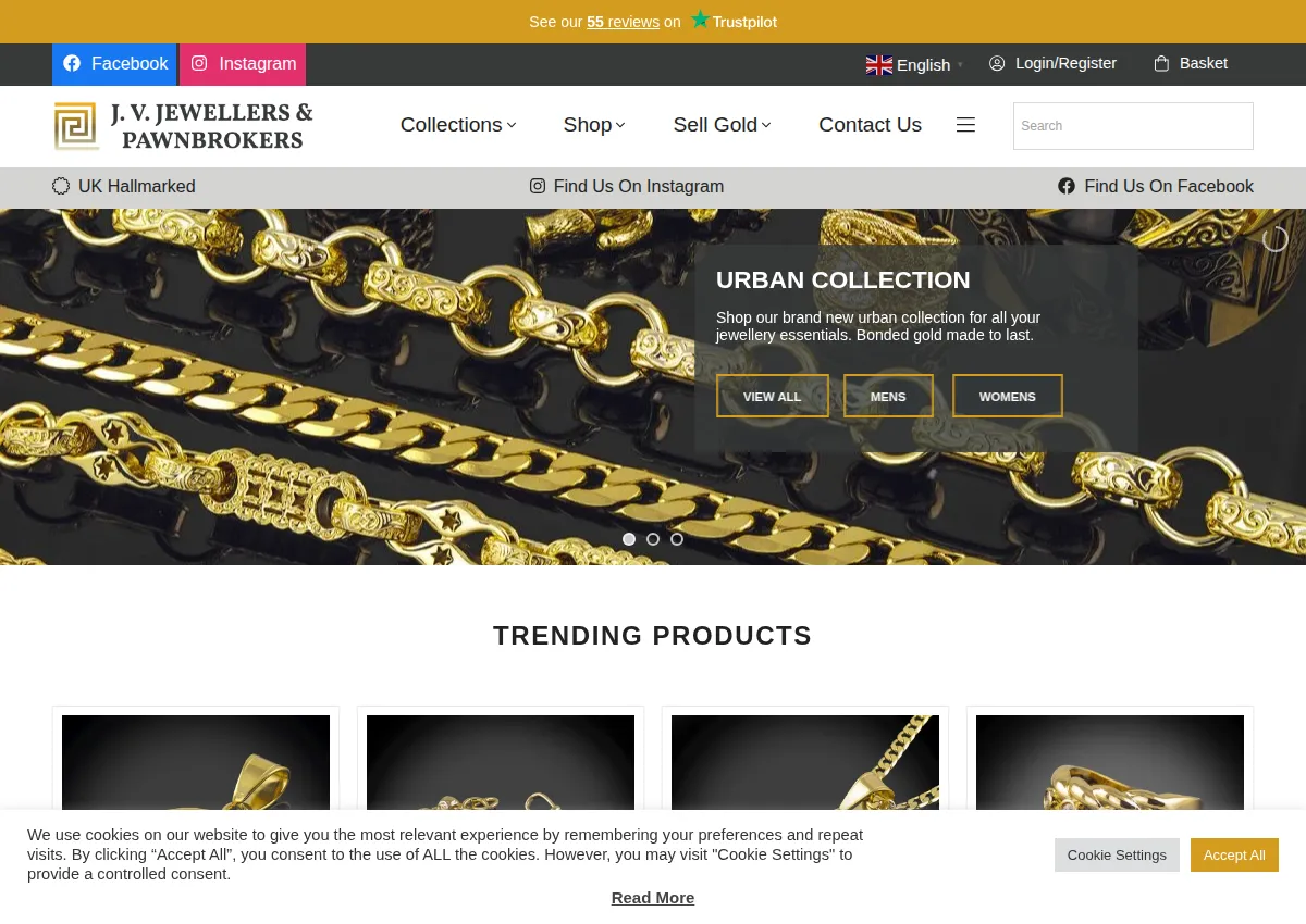 Store homepage
