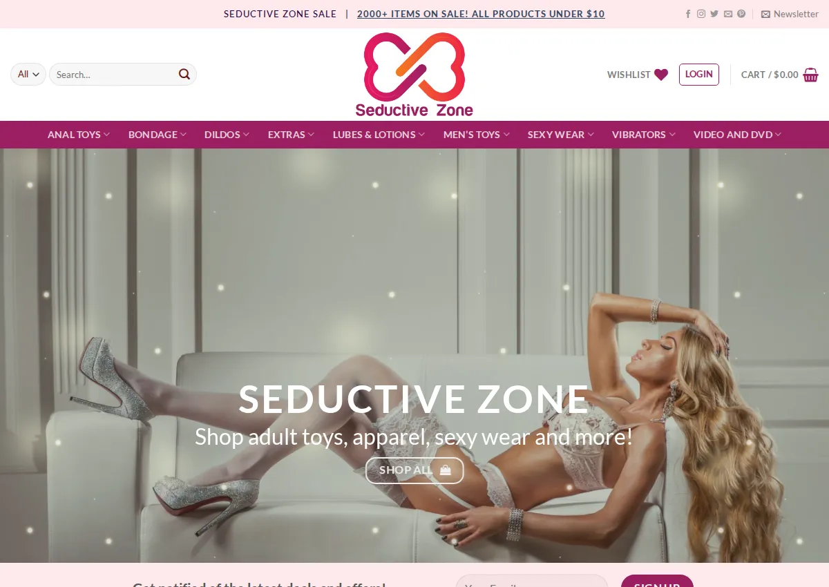 Store homepage