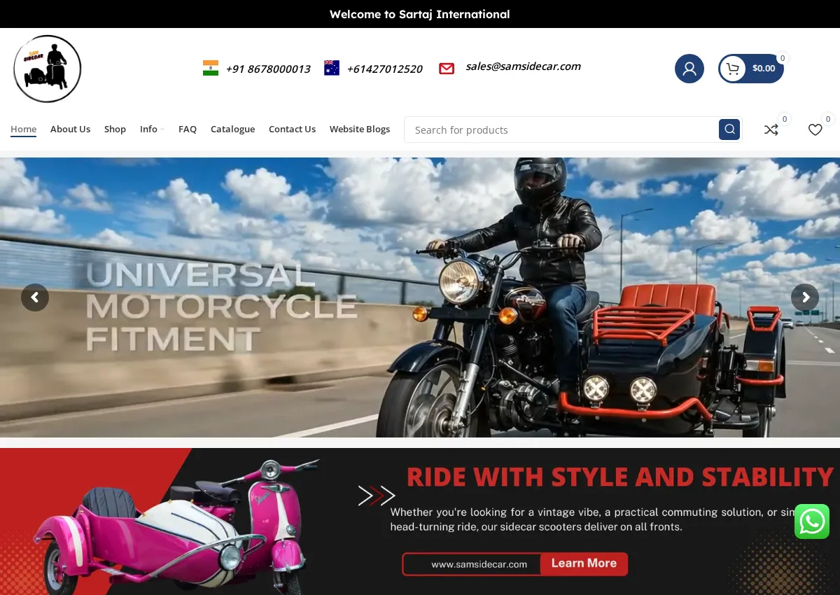 Store homepage
