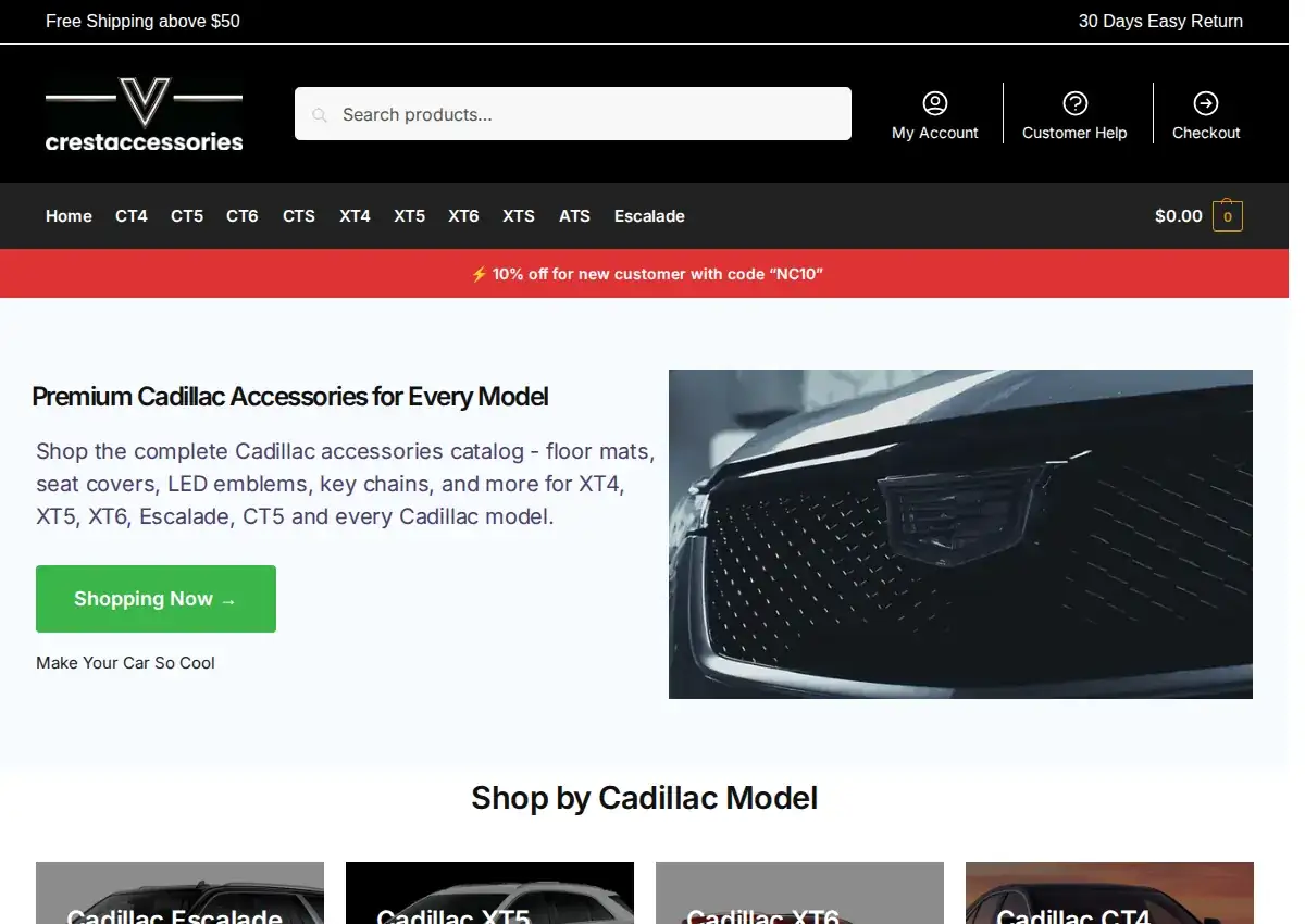 Store homepage
