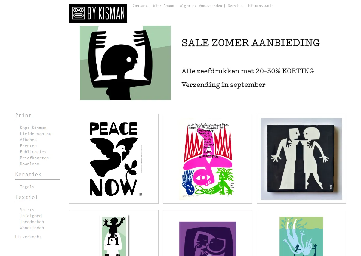 Store homepage