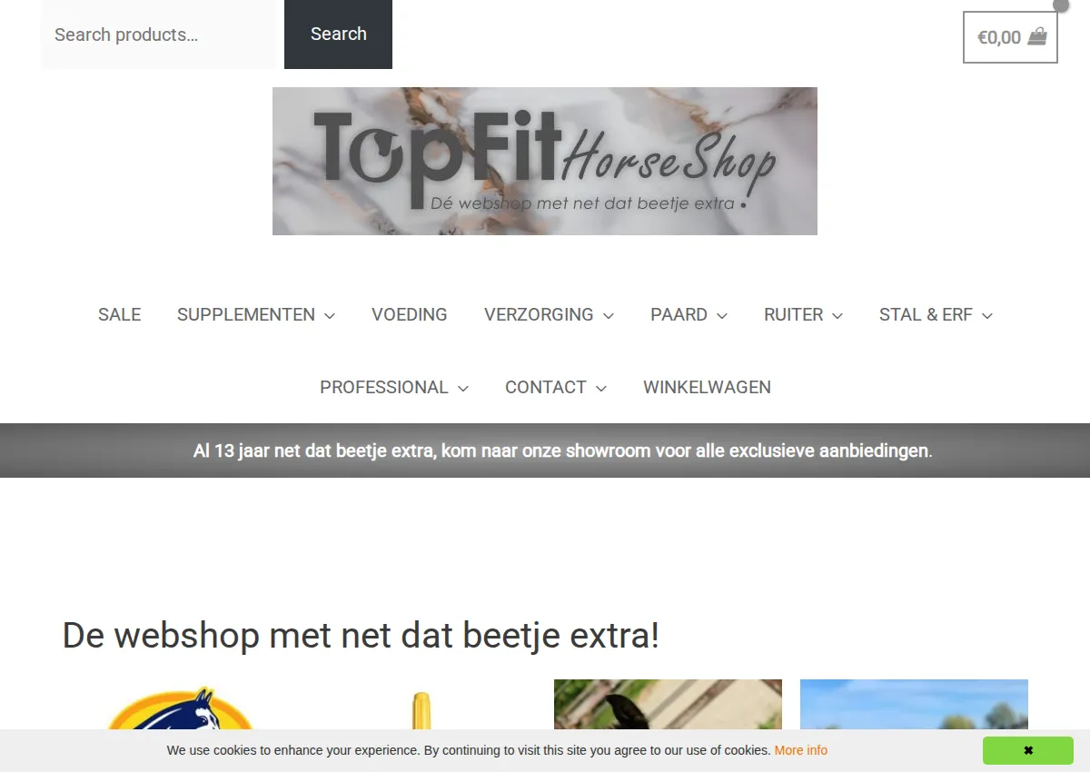 Store homepage