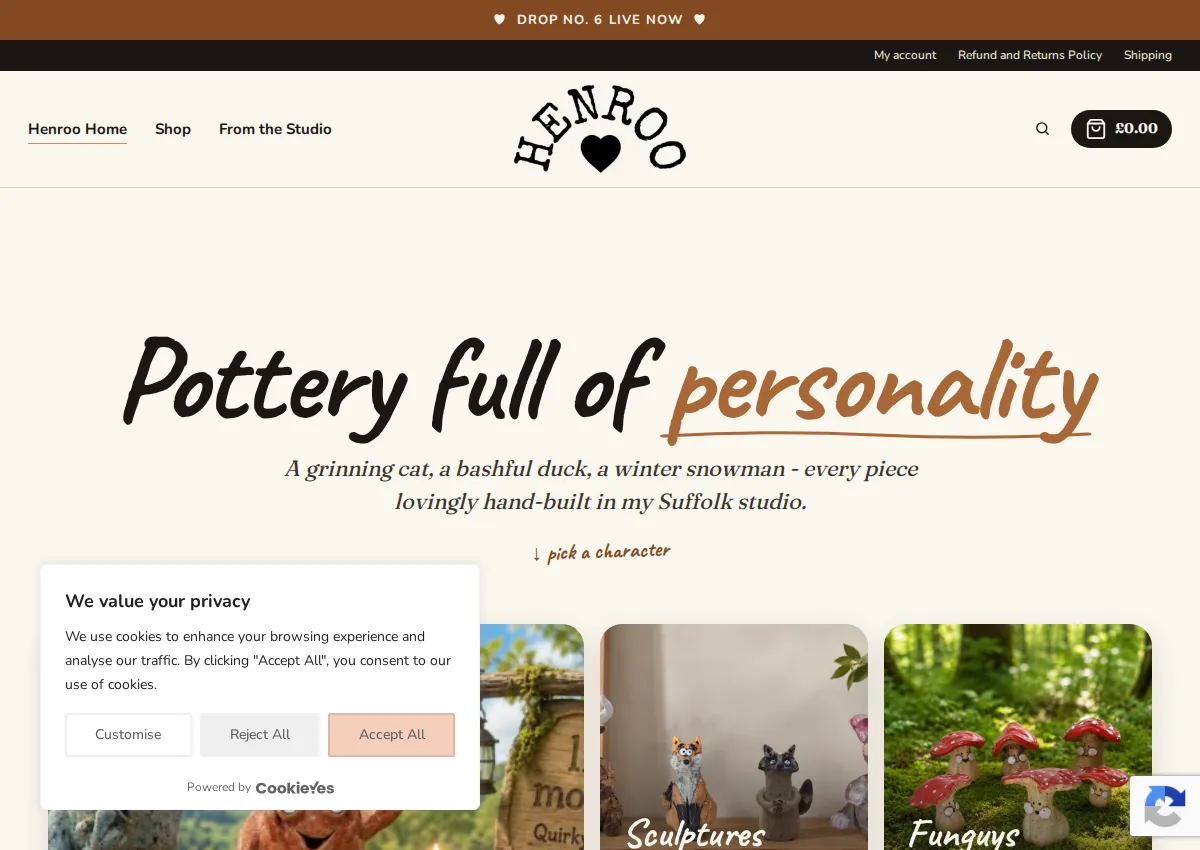 Store homepage