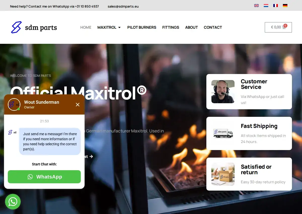 Store homepage