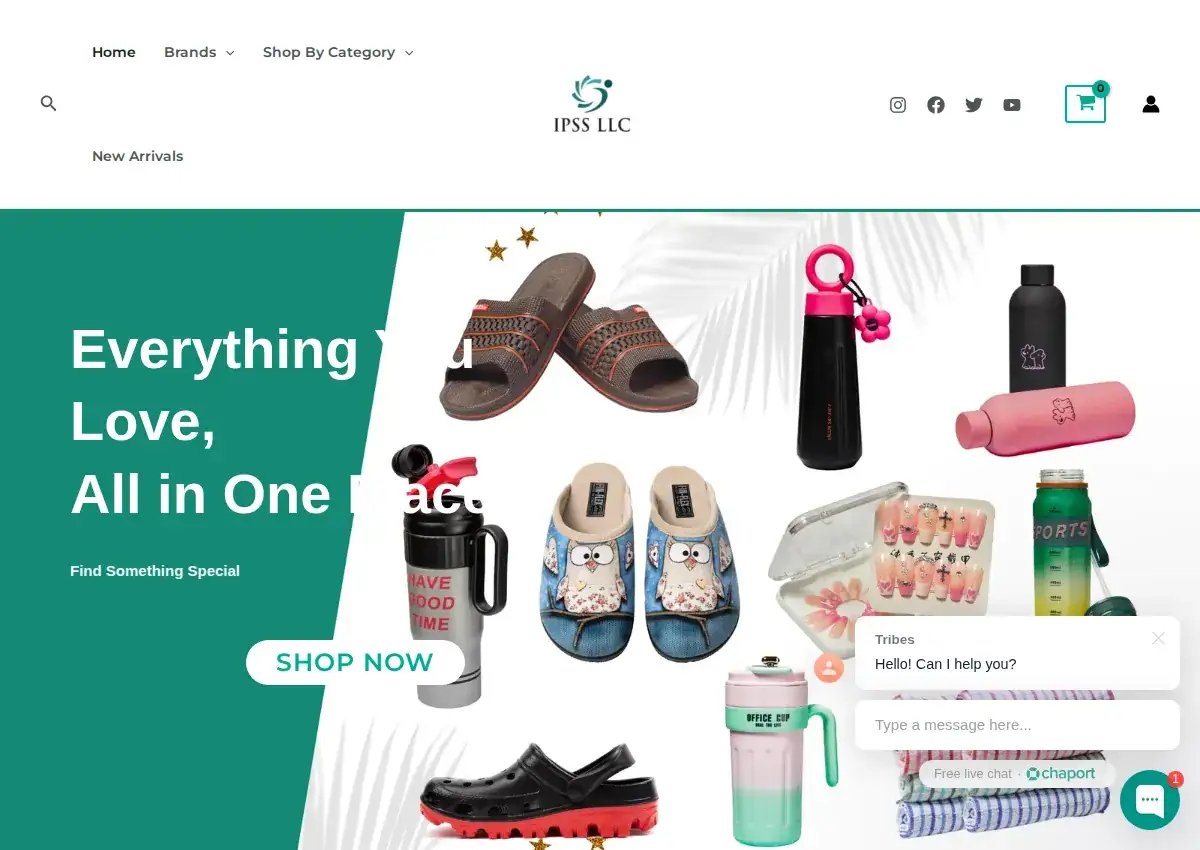 Store homepage