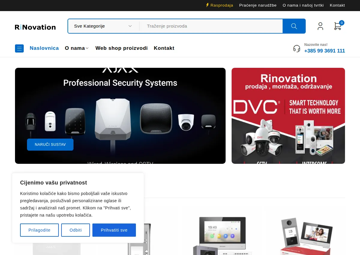 Store homepage