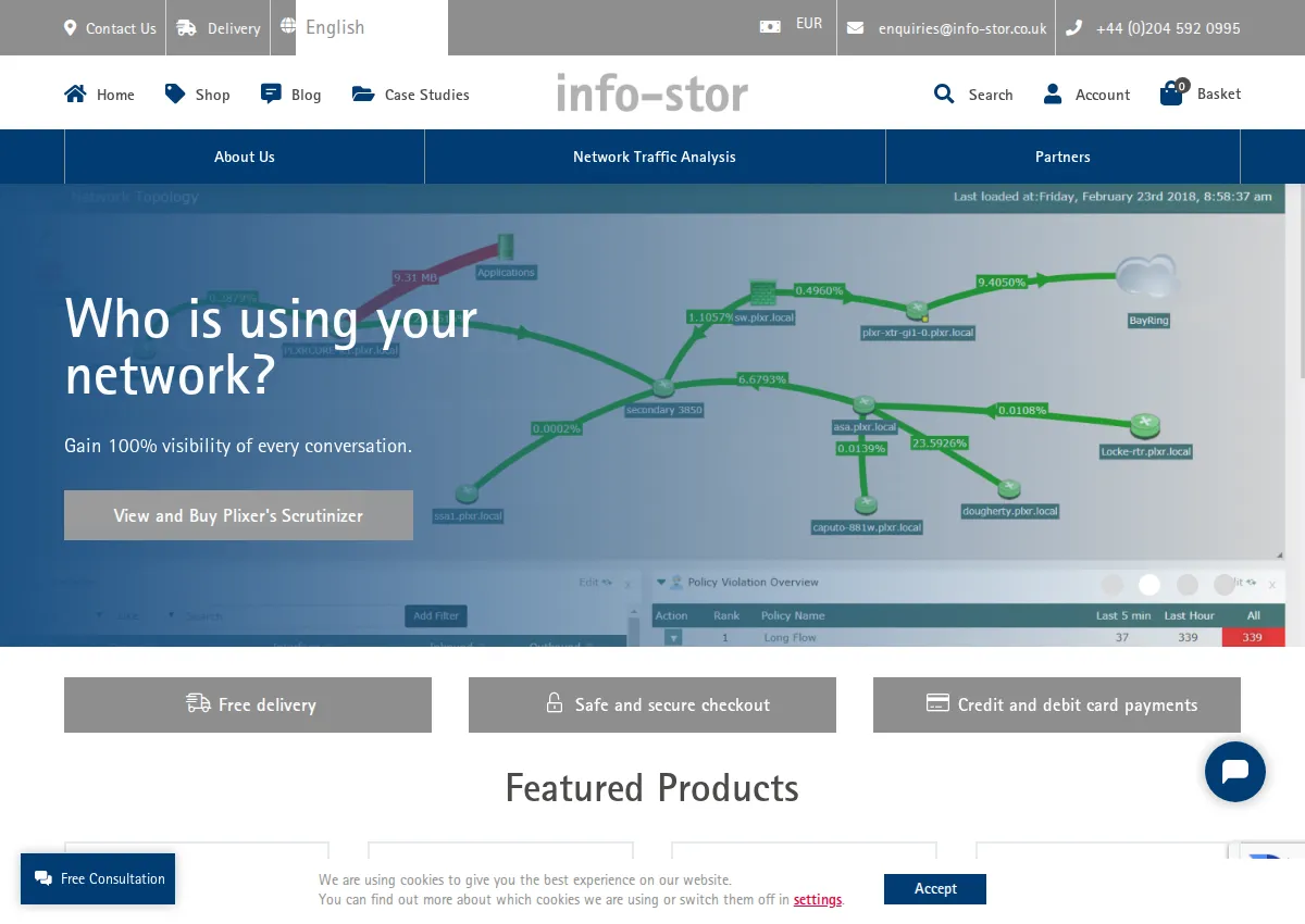 Store homepage