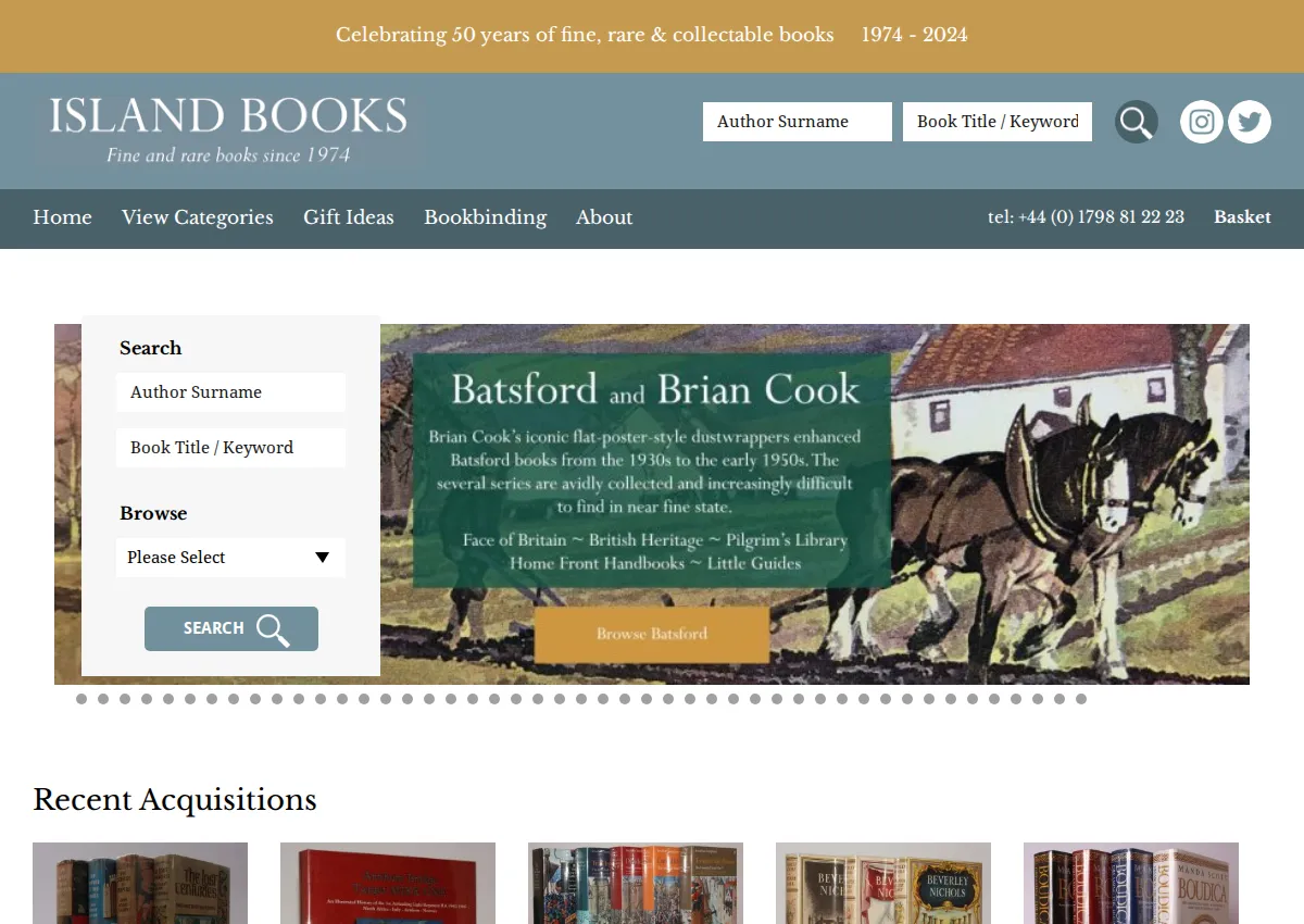 Store homepage