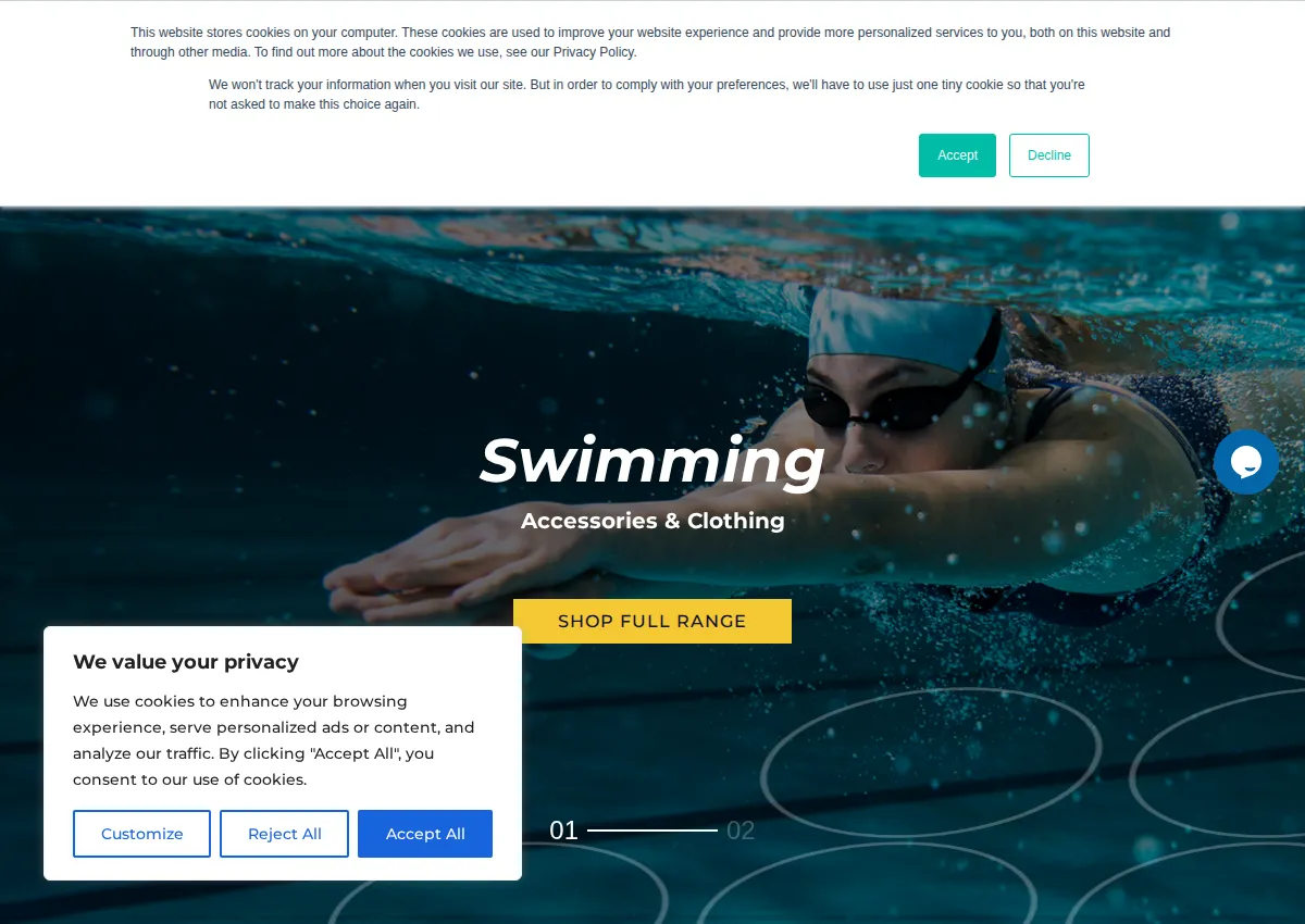 Store homepage