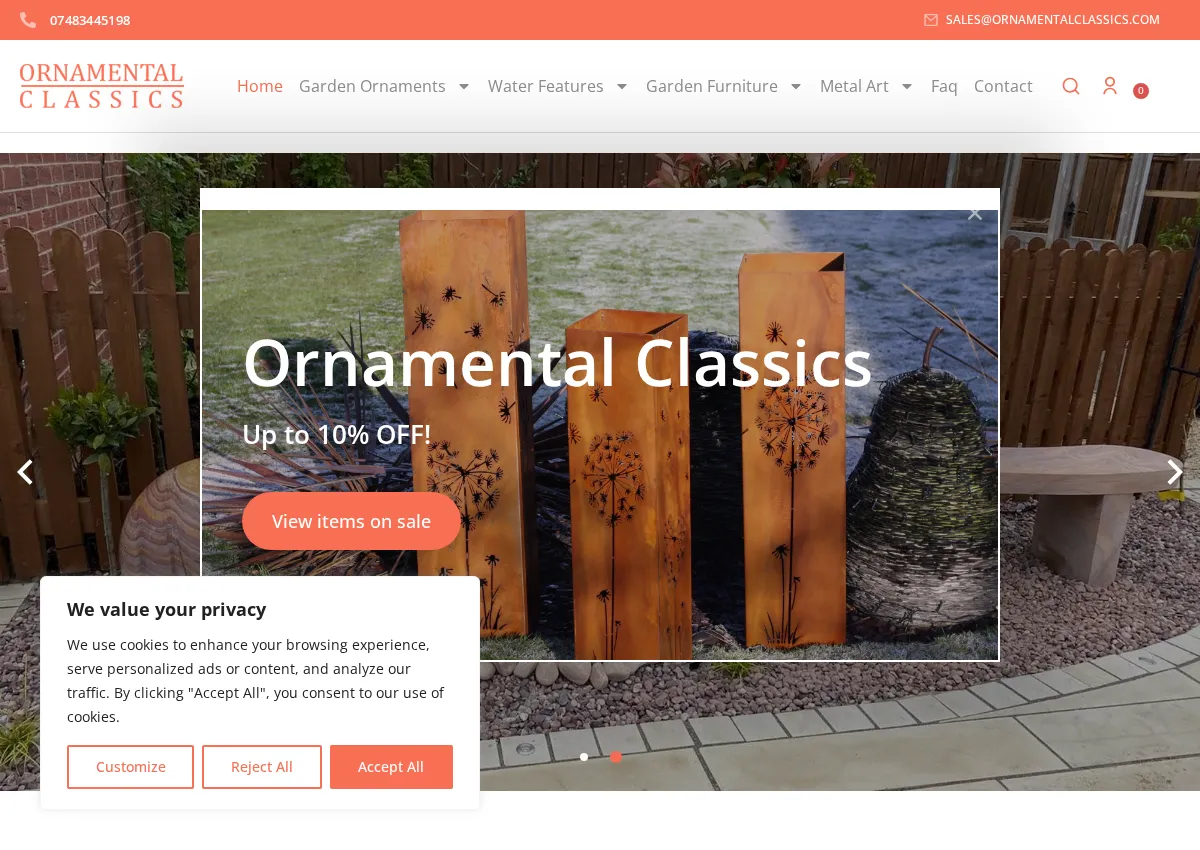 Store homepage