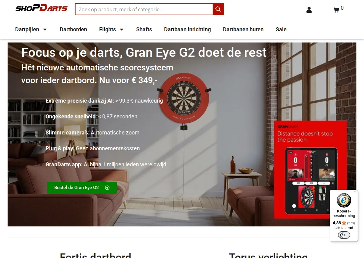Store homepage