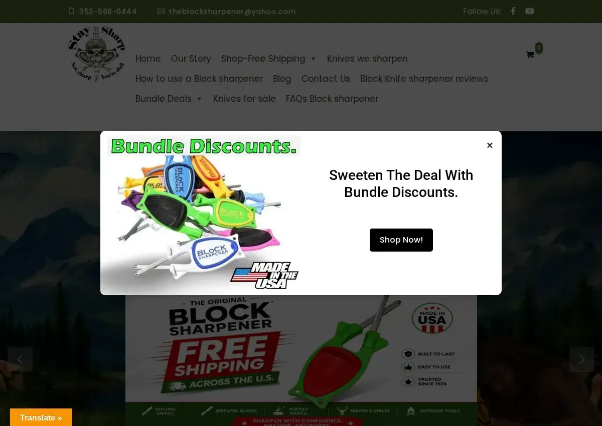 Store homepage