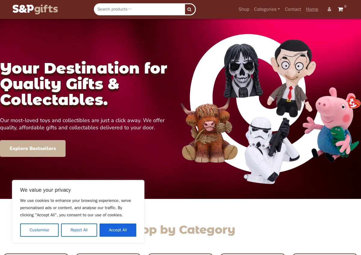 Store homepage