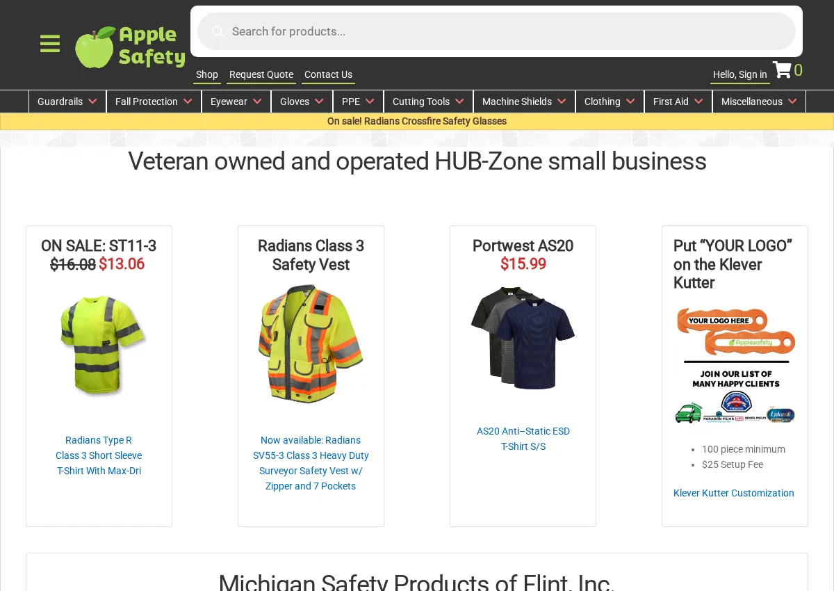 Store homepage
