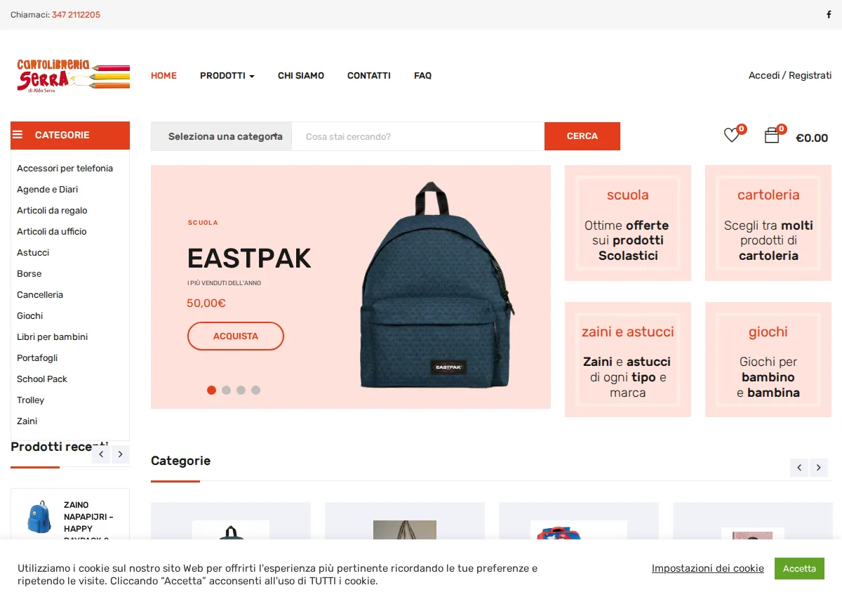 Store homepage