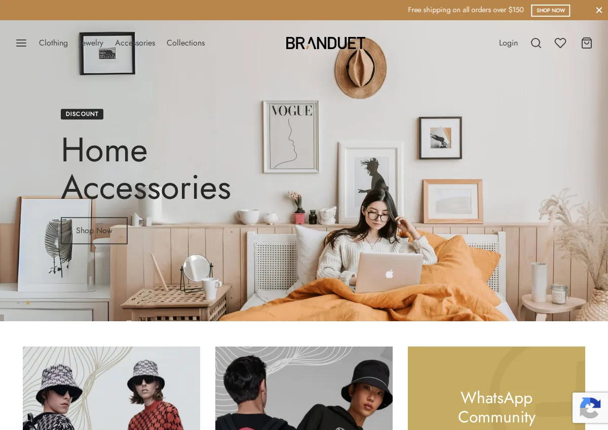 Store homepage
