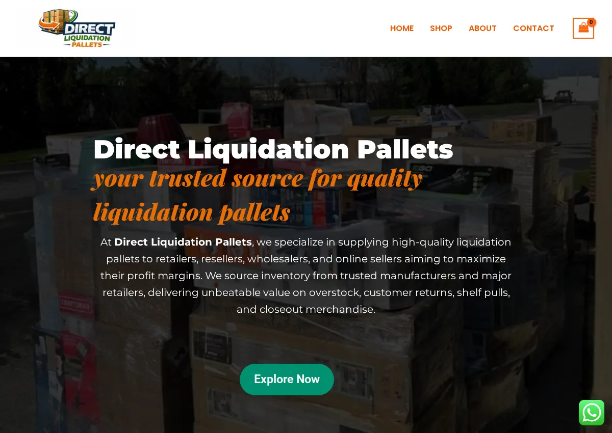Store homepage