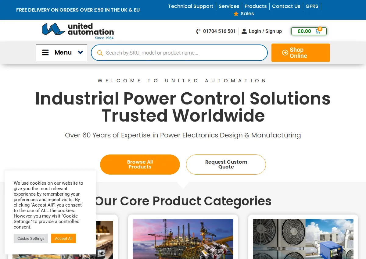 Store homepage
