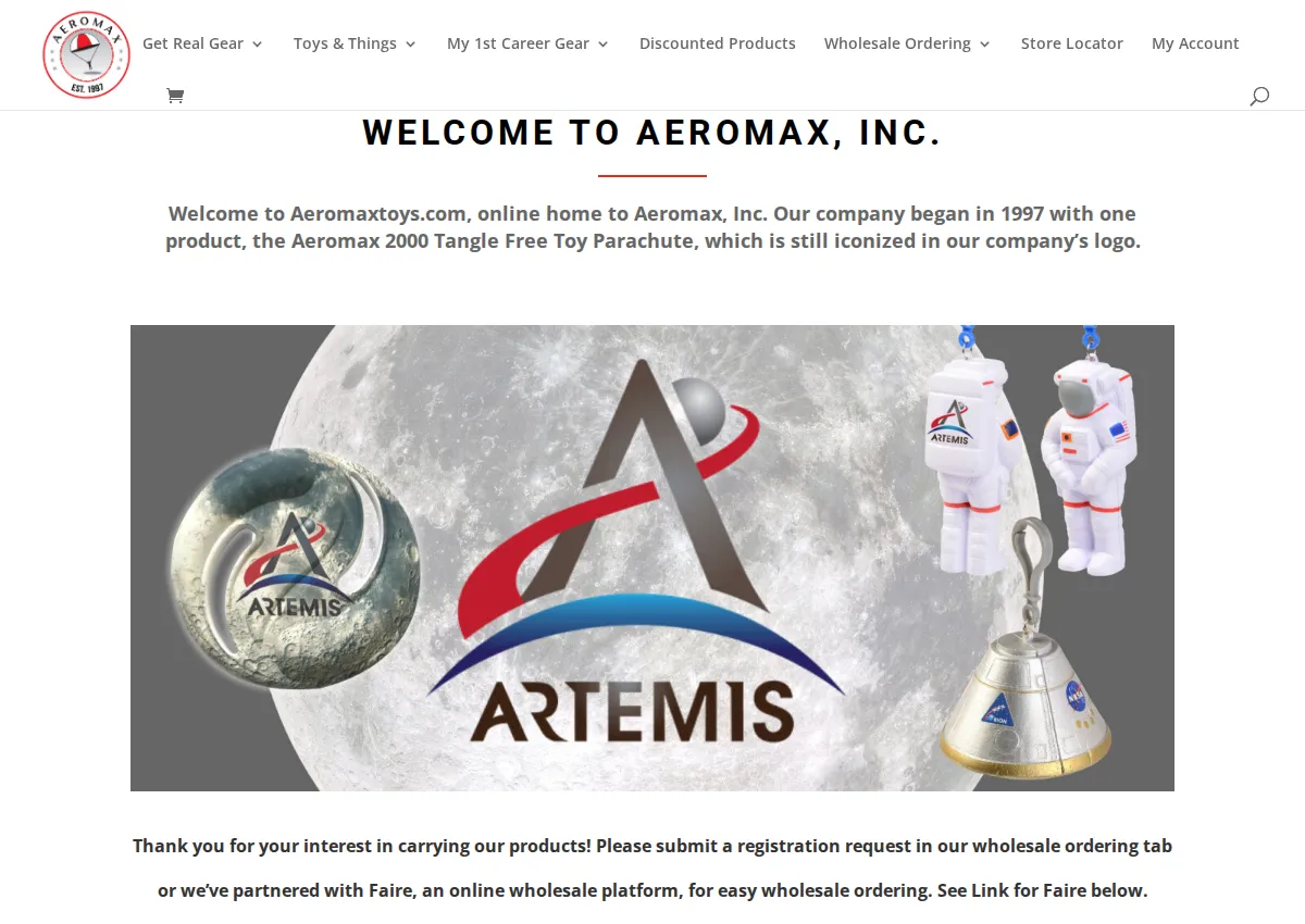 Store homepage