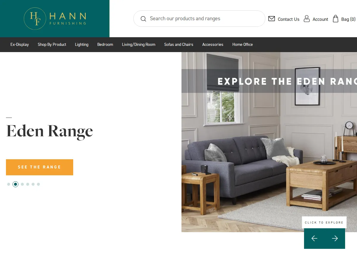 Store homepage