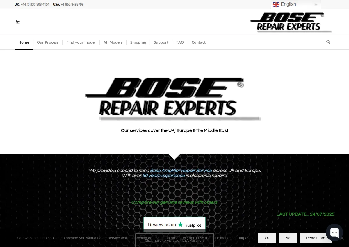 Store homepage