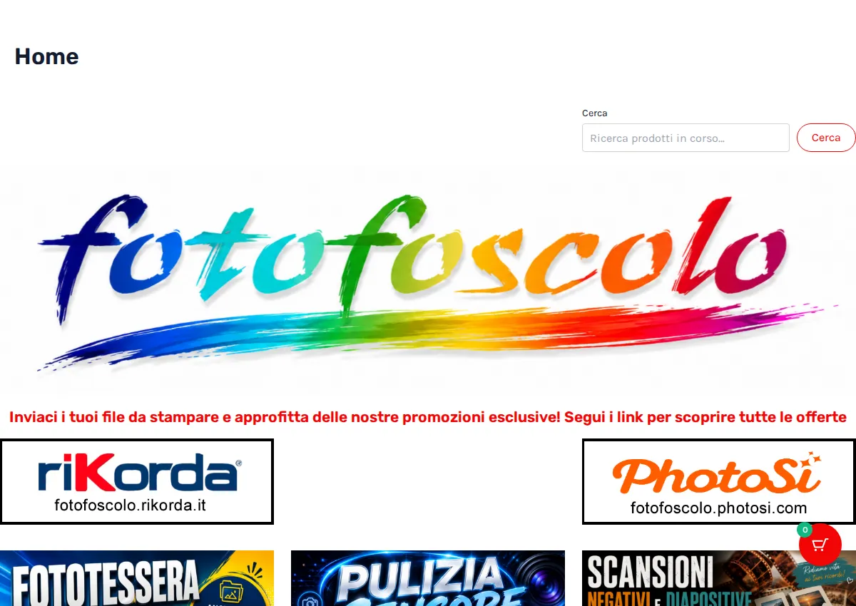 Store homepage