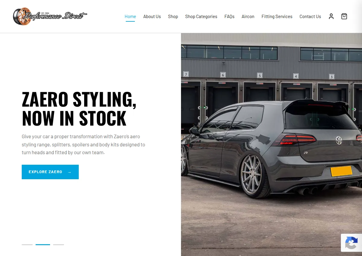 Store homepage