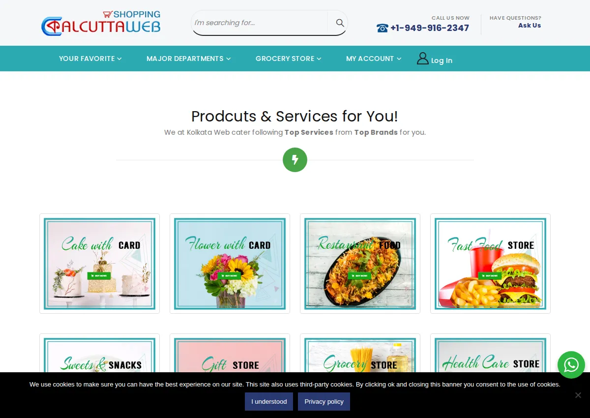Store homepage